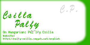 csilla palfy business card